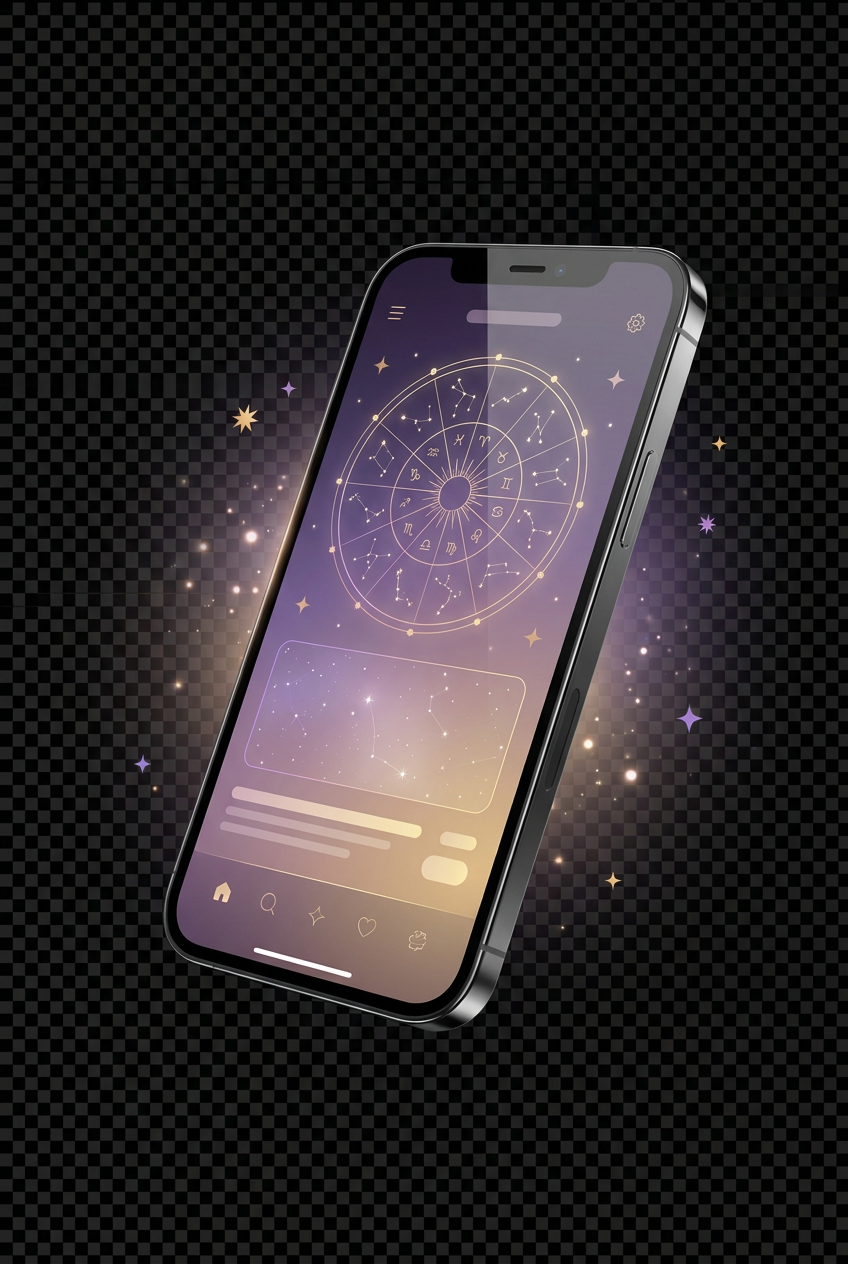 Vellive app showing a personalized astrology birth chart